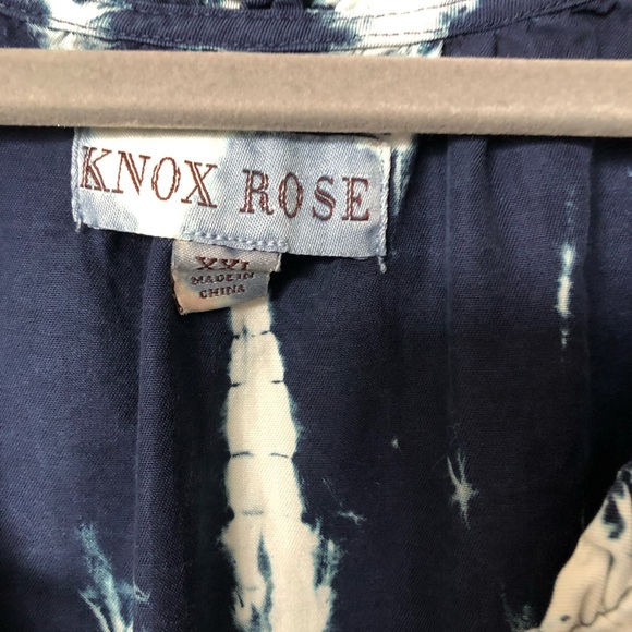Knox Rose Tie Dye Peasant Bohemian Festival Top XXL - Picture 6 of 11